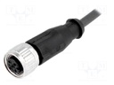 Plug; M12; PIN: 3; female; A code-DeviceNet / CANopen; 0.5m; cables
