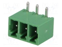 Pluggable terminal block; 3.81mm; ways: 3; angled 90°; socket