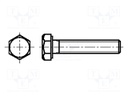 Screw; M5x16; DIN: 933; Head: hexagonal; none; brass; nickel