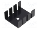 Heatsink: extruded; U; TO202,TO220; black; L: 30mm; W: 25.4mm