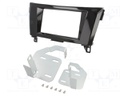 Radio mounting frame; Nissan; 2 DIN; black gloss