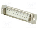 D-Sub; PIN: 25; plug; male; w/o contacts; for cable; 250V; white