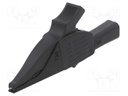 Crocodile clip; 19A; black; Grip capac: max.39.5mm