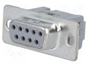 D-Sub; PIN: 9; plug; female; IDC; for ribbon cable; gold-plated