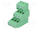 PCB terminal block; angled 90°; 3.81mm; ways: 9; on PCBs; 1mm2