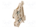 Splice terminal: rail; 2.5mm2; ways: 1; terminals: 2; beige; wemid