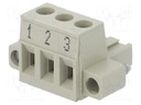 Pluggable terminal block; 5.08mm; ways: 3; straight; plug; female