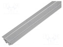 Profiles for LED modules; transparent; angular,recessed; L: 1m