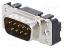 D-Sub; PIN: 9; socket; male; PCB snap-in; straight; THT; UNC4-40