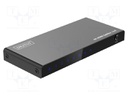 Splitter; HDMI 2.0; black; Input: HDMI socket,USB B micro socket