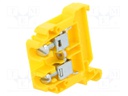 Splice terminal: rail; 0.5÷10mm2; ways: 1; terminals: 2; yellow