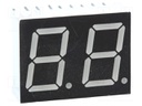 Display: LED; 7-segment; 14.22mm; 0.56"; No.char: 2; green; 6mcd