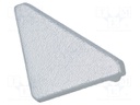 Cap for LED profiles; silver; ABS; Application: CABI12