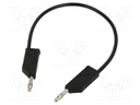 Test lead; 60VDC; 30VAC; 16A; Len: 250mm; black; Material: brass