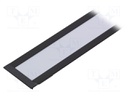 Profiles for LED modules; white; recessed; black; L: 1m; aluminium