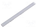 Profiles for LED modules; white; surface; white; L: 1m; aluminium