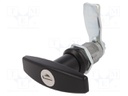 Lock; zinc and aluminium alloy; 30mm; black finish