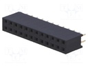 Socket; pin strips; female; PIN: 24; straight; 2.54mm; THT; 2x12