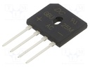Bridge rectifier: single-phase; Urmax: 1kV; If: 25A; Ifsm: 350A