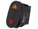 ROCKER; SP3T; Pos: 3; ON-OFF-ON; 21A/14VDC; black; LED 14VDC,point