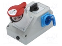 Switch socket; IP44; wall mount