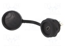 Socket; USB B mini; 1310; for panel mounting,rear side nut; THT