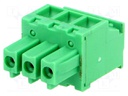 Pluggable terminal block; 3.81mm; ways: 3; angled; plug; female