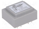 Transformer: encapsulated; 0.6VA; 230VAC; 9V; 9V; 0.033A; 0.033A
