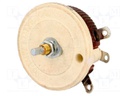 Potentiometer: shaft; single turn; 5Ω; 100W; 6.35mm; wirewound