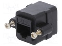 Socket; coupler; PIN: 8; Cat: 5e; unshielded; Layout: 8p8c; straight