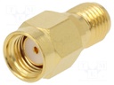 Coupler; SMA female,both sides; reverse; straight; 50Ω; teflon