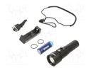 Torch: LED; IPX8; 1000lm; L: 155mm; Ø: 46mm; 5°; 6000K; diving