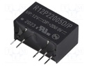 Converter: DC/DC; 2W; Uin: 10.8÷13.2V; Uout: 20VDC; Uout2: -5VDC