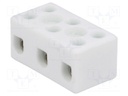 Terminal block; screw terminal; ways: 3; 4mm2; terminals: 6; 450V