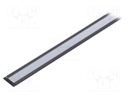 Profiles for LED modules; white; recessed; black; L: 1m; aluminium