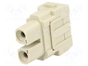 Connector: HAN; module; female; Han Modular 40A; PIN: 2; 40A; 1000V