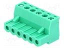Pluggable terminal block; 5mm; ways: 6; straight; plug; female