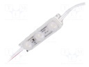 LED; white cold; 6000-8000K; 120lm; 165°; No.of diodes: 3; 98mA; 12V