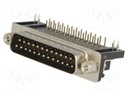 D-Sub; PIN: 25; socket; male; 9,4mm standard; Locking: screws; THT