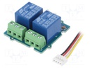 Module: relay; Channels: 2; 5VDC; max.250VAC; 10A; screw; toff: 5ms
