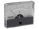 Ammeter; analogue; on panel; I AC: 0÷3A; Class: 2,5; 60x47mm