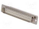 D-Sub; PIN: 37; plug; male; w/o contacts; for cable; 250V; white