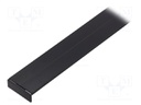 Profiles for LED modules; white; surface; black; L: 1m; aluminium