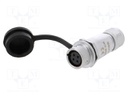 Plug; female; SF12; PIN: 4; IP67; 4÷6.5mm; 5A; soldering; for cable
