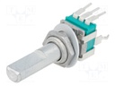 Potentiometer: shaft; single turn,vertical; 5kΩ; ±20%; 6mm; L: 25mm