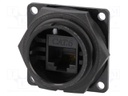 Socket; RJ45; DC; PIN: 8; Cat: 6; Layout: 8p8c; Locking: bayonet; IDC