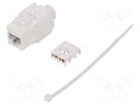 Socket; RJ45; PIN: 8; Cat: 6a; unshielded,Keystone; Layout: 8p8c