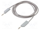 Test lead; 60VDC; 30VAC; 32A; Len: 2m; grey; Cond.cross sec: 2.5mm2