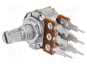 Potentiometer: shaft; single turn; 2.2kΩ; 125mW; ±20%; THT; 6mm