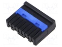 female connector CPT black with blue retainer